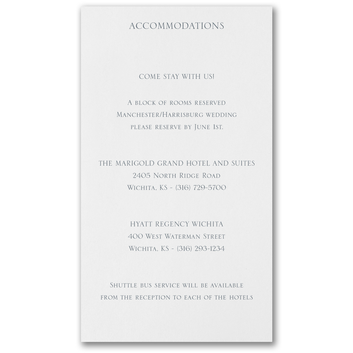 Map & Accommodation Cards
